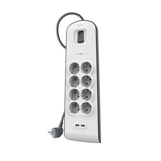 Belkin 8db villásdugó CEE 7/3 (EU) előfizetés 2m fehér-szürke
