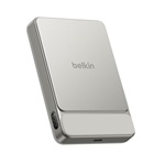 BELKIN UltraCharge Pro powerbank Type-C aljzat (10000mAh, 30W, wireless, MagSafe, kitámasztó, LED kijelző, Qi2) EZÜST