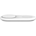 BELKIN asztali töltő 2in1 (15W, gyorstöltő, wireless, Magsafe, Apple Airpods töltő, Qi2) FEHÉR