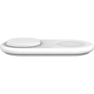 BELKIN asztali töltő 2in1 (15W, gyorstöltő, wireless, Magsafe, Apple Airpods töltő, Qi2) FEHÉR