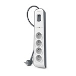 Belkin 4db villásdugó CEE 7/3 (EU) elosztó 2m fehér-szürke