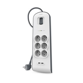Belkin 6db villásdugó CEE 7/3 (EU) elosztó 2m fehér-szürke
