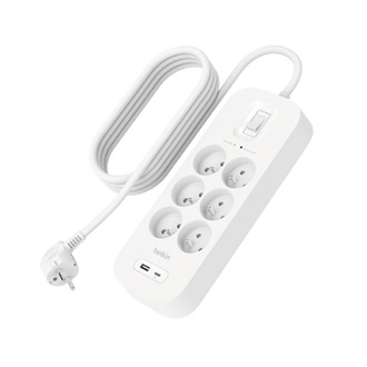 Belkin 6db villásdugó CEE 7/3 (EU) elosztó 2m fehér