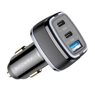 BlitzWolf BW-BC4 115W univerzális autós töltő adapter fekete