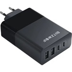 BLITZWOLF BW-S29 hálózati töltő 2 USB+2 Type-C aljzat 120W, PD gyorstöltő, FEKETE