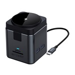 BLITZWOLF Type-C HUB 9in1 elosztó, wireless, FEKETE