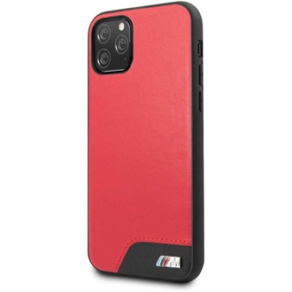 BMW iPhone 11 Pro sima piros kemény műbőrtok
