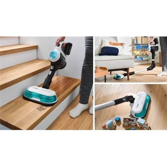 Bosch BCS71HYG1 Unlimited 7 ProHygienic Aqua álló akkumulátoros porszívó fehér-ciánkék