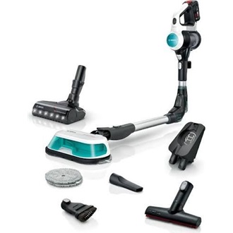 Bosch BCS71HYG1 Unlimited 7 ProHygienic Aqua álló akkumulátoros porszívó fehér-ciánkék