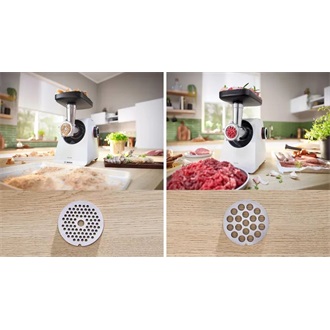 BOSCH MFWS420W Serie 4 MultiPower Húsdaráló, 2,5kg/perc, 1900W, Fehér/Fekete
