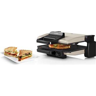 BOSCH TCG3302 Kontaktgrill, 2000W, kivehető grill-lapok, Ezüst