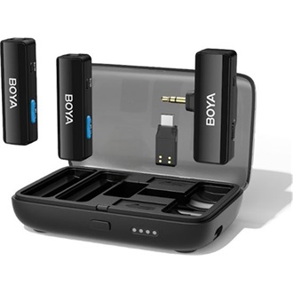 BOYA Mikrofon - BOYALINK V2.0 C2 (Vezeték nélküli, zajszűrés, fekete, USB-C)