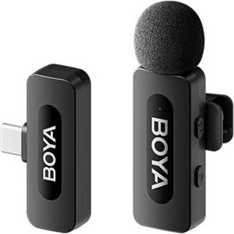 BOYA Mikrofon - BY-V10 V2.0 (Vezeték nélküli, fekete, USB-C)