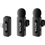 BOYA Mikrofon - BY-V20 V2.0 (Vezeték nélküli, fekete, USB-C)