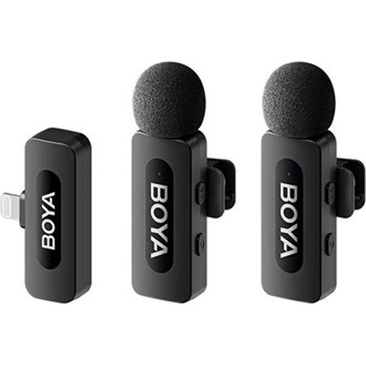 BOYA Mikrofon - BY-V2 V2.0 (Vezeték nélküli, fekete, Lightning)