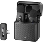 BOYA Mikrofon - BY-V30 (Vezeték nélküli, fekete, 2TX+1RX, USB-C)