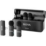 BOYA Mikrofon - BY-V4D (Vezeték nélküli, zajszűrés, fekete, Lightning)
