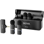BOYA Mikrofon - BY-V4 (Vezeték nélküli, zajszűrés, fekete, 3,5mm)