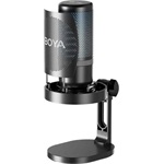 BOYA Mikrofon - K3-02 (USB, állvány, LED, fekete)