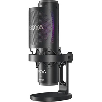 BOYA Mikrofon - K9 (USB, állvány, LED, fekete)