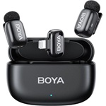BOYA Mikrofon - mini 2-03 (Vezeték nélküli, AI zajszűrő, fekete, 2TX+1RX, Lightning)