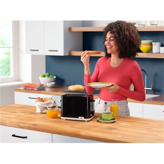 BRAUN HT1010BK Breakfast 1 2 szeletes kenyérpirító, 8 fokozat, kiolvasztó funkció, 900W, Fekete