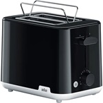 BRAUN HT1010BK Breakfast 1 2 szeletes kenyérpirító, 8 fokozat, kiolvasztó funkció, 900W, Fekete