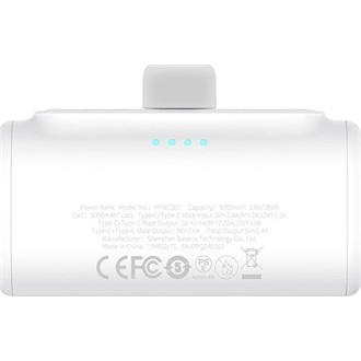 Baseus Compact 5000mAh Li-ion powerbank fehér