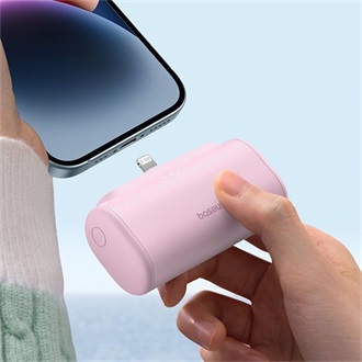 Baseus Compact iPhone 5000mAh Li-ion powerbank rózsaszín