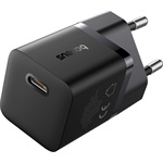 Baseus GaN5 Mini hálózati gyorstöltő 25W, USB Type-C, fekete