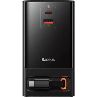 Baseus PowerCombo 5-in1 65W univerzális hálózati töltő adapter fekete
