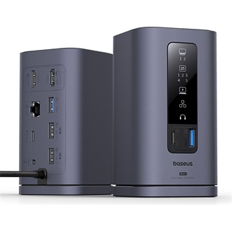 Baseus Spacemate 10-port 100W USB-C dokkoló szürke