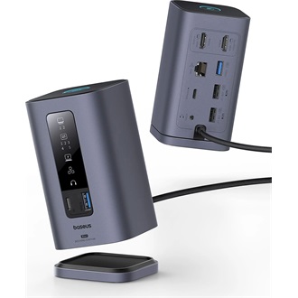 Baseus Spacemate 10-port 100W USB-C dokkoló szürke