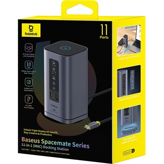 Baseus Spacemate 11-port 100W USB-C dokkoló szürke