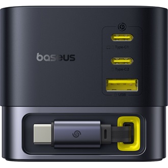 Baseus Super GaN 100W univerzális hálózati töltő adapter fekete
