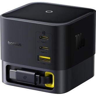 Baseus Super GaN 100W univerzális hálózati töltő adapter fekete