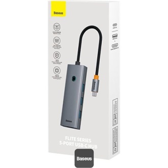 Baseus UltraJoy 5-portos USB-C HDMI hub szürke