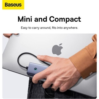 Baseus UltraJoy 5-portos USB-C HDMI hub szürke