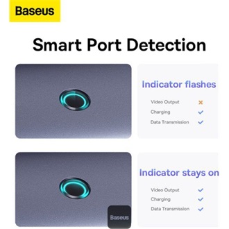 Baseus UltraJoy 5-portos USB-C HDMI hub szürke