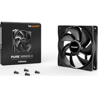 be quiet! Pure Wings 3 120mm rendszerhűtő ventilátor fekete