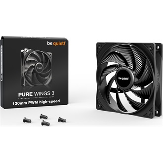 be quiet! Pure Wings 3 120mm PWM high-speed rendszerhűtő ventilátor fekete