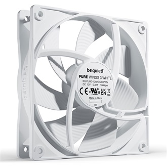 be quiet! Pure Wings 3 White 120mm rendszerhűtő ventilátor fehér