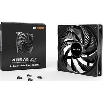 be quiet! Pure Wings 3 140mm PWM high-speed rendszerhűtő ventilátor fekete