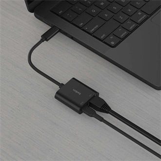 Belkin USB-C to Ethernet + Charge Adapter 100W Black