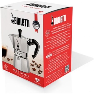 Bialetti Moka Express kotyogós kávéfőző 18-személyes szürke