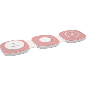 Boost YM-T1 3 -n-1 15W univerzális vezeték nélküli töltő adapter rózsaszín