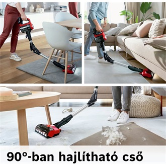 Bosch Unlimited 7 ProAnimal álló akkumulátoros porszívó piros-fekete