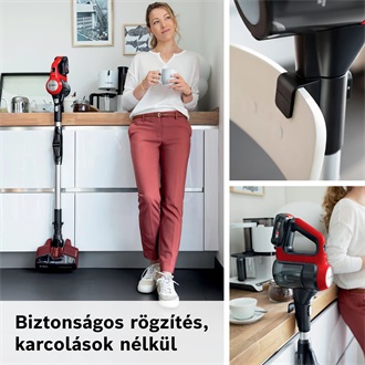 Bosch Unlimited 7 ProAnimal álló akkumulátoros porszívó piros-fekete