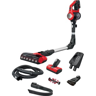 Bosch Unlimited 7 ProAnimal álló akkumulátoros porszívó piros-fekete
