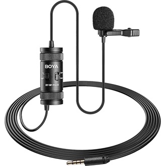 Boya BY-M1 Pro II Universal Lavalier mikrofon fekete